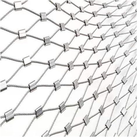 ZHZHXR 304 Edelstahl-Seilgeflecht, Absturzsicherungsnetz in Großer Höhe 1.5mm/5cm Einfach zu Installierendes Geflügelkäfignetz(Size:1x2m/3.28x6.56ft)