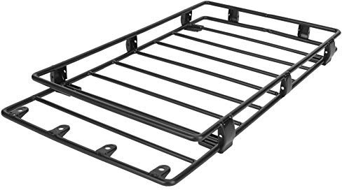 equlup Roof Luggage Rack, RC Roof Luggage Carrier Metal Roof Luggage Rack Upgrade Part Accessory Fit for LC80 RC Car Model