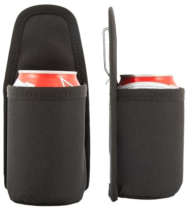 Ceinture de bière, décapsuleur, porte-bière, porte-bière, ceinture, cadeau pour homme, porte-bouteille d'eau, porte-ceinture pour l'extérieur (noir)