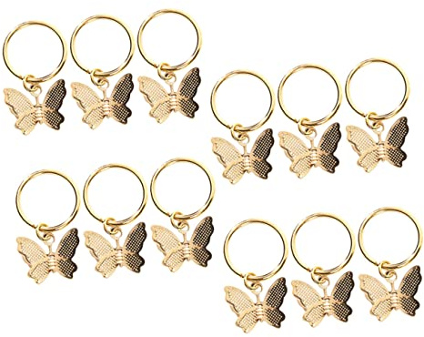 Ipetboom 12piezas Anillos Para Dreadlocks Adornos Para Cabello Joyas De Trenzado Cuffs Para Trenzas Diy Hair Charms Caja De Decoraciones Elegantes Para Mujeres y Niñas