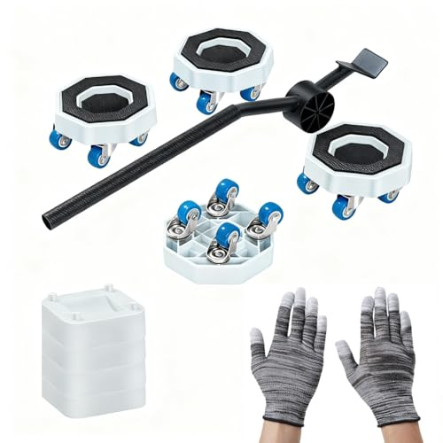 Qivine Heavy Duty 360° Rotating Furniture Moving Wheels, 350kg Capacity