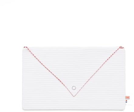 PAPATE Pochette de Rangement Bébé en Coton Bio – Nid d’Abeille Naturel – Pratique, Écologique et Made in France – 30x19 cm