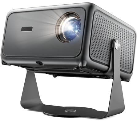 Proiettore 4K Home Theater 1500 ANSI Lumen, Smart TV Proiettore con Apps, ToF Auto Focus & Correzione Keystone, 30W Dolby Audio, Videoproiettore WiFi Bluetooth, Supporto Regolabile a 360°