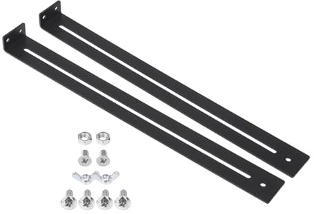 Kit de soporte de cajón de acero para refuerzo de gabinete con compatibilidad para instalaciones de tableros de partículas de madera y cajones de MDF (1 juego)