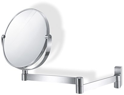ZACK 40109 LINEA Kosmetikspiegel rund, Edelstahl matt, Glas, Plateado, 18cm