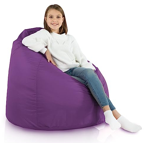 Italpouf Sitzsack XL, Riesensitzsack, Sitzkissen, Indoor & Outdoor, Sitzsack Sessel für Kinder und Erwachsene, EPS Perlen Füllung, Abnehmbarer Bezug, Wasserdicht, Zertifiziert, Violett