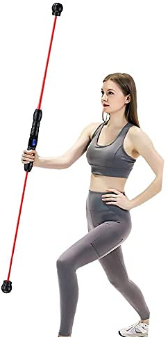 YADLCR Varilla elástica Desmontable con conteo, Barra de Fitness, vibración de Cuerpo Entero, Barra de oscilación para Fitness, Entrenamiento de musculación