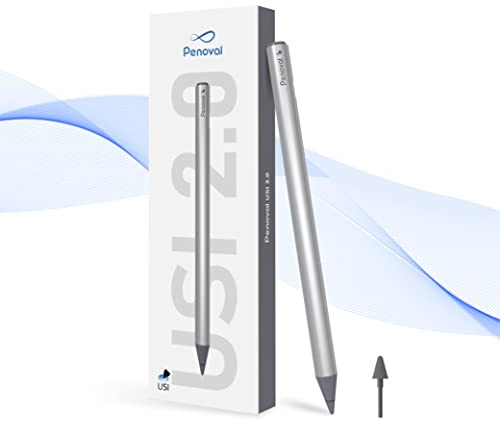 Penoval USI 2.0 Eingabestift für Chromebook, 4096 Druckstufen, magnetisch, für Google Pixel Tablet, Amazon Fire Max 11, Lenovo Chromebook Duet, HP Chromebook X360 14b, Ersatzspitzen enthalten.