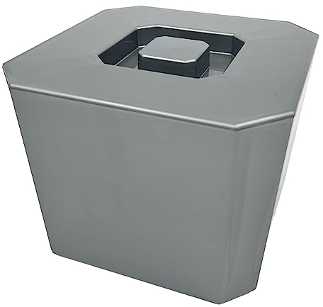 Ice Bucket with Lid Silver BPA Free, 6 Litre Octagonal & Double Walled Insulation, Ice Buckets, Ice Buckets for Parties, UK Made, Perfect for Home Bars, Bar Accessories, Pubs, BBQs and Picnics