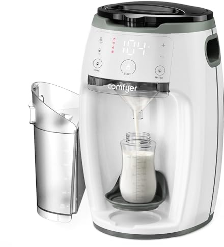 Comfyer Máquina automática para biberones y leche, fórmula instantánea, dispensador de fórmula ajustable, control de temperatura para bebés, mezcla automática de polvo para todas las marcas de