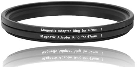 67mm Filter Step-Up Adapter Ring - Aluminum Alloy Thread to Magnetic Conversion Kit for Camera Lens Filters (67-67mm) with Secure Locking System