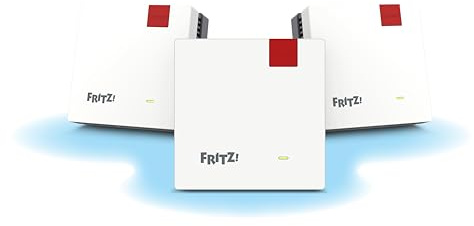 FRITZ!Mesh Wi-Fi Set 1600 3 Pack | Mesh WiFi 6 fino a 3000 Mbps | Compatibile con tutti i router | Per case più grandi (5-7 camere) | Aggiornamenti gratuiti | 5 anni di garanzia | Made in Europe