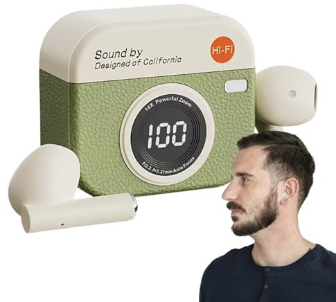 Générique Écouteurs Sport,Écouteurs sans Fil Semi-Intra Compacts - Longue Autonomie Réduction de Bruit Étui de Charge pour Maison Voyage Jeux Téléphones Adultes Hommes Femmes