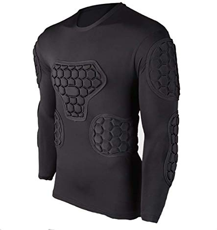 Men's Padded Football Protective Gear Set Training Suit for Soccer Rugby Basketball Paintball Rib Protector for Men