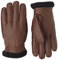 HESTRA Deerskin Primaloft Rib - 8: Hirschleder, Polyester, Unisex, Large, Dunkelbraun, Handschuhe