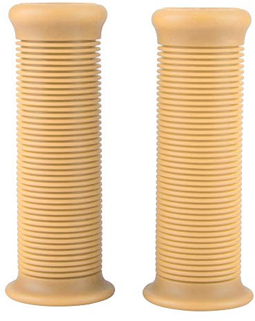 Qiilu 1 Paar Motorradgriffgriffe, 1 Zoll 25 mm Universal Motorrad Vintage TPU Lenkergriff(Beige)