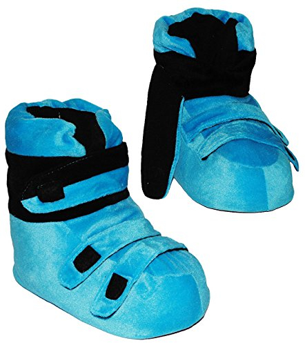 alles-meine.de GmbH Hausschuhe - als Blaue Skischuhe - SUPERWARM - Gr. 39-40 - 41-42 - gefütterte Plüschhausschuhe/Hausstiefel/Hausschuh Stiefel warm Skischuh/für Kinde..
