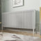 NRG 600x1460mm Gloss White Cast Iron Radiator 4 Column Perfect for Bathrooms, Kitchen, Living Room