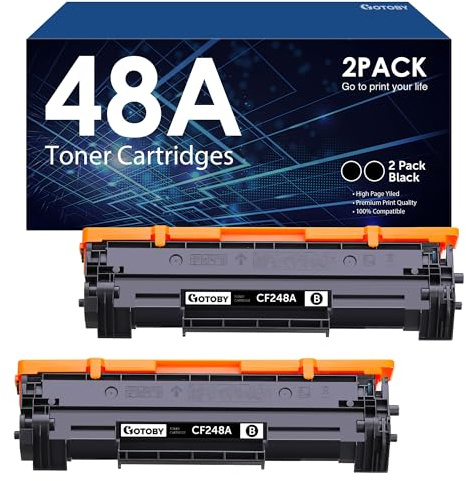 GOTOBY Compatible Toner Cartridge Replacement for HP 48A CF248A for Pro M15w M15a M16w M16a M28w M28a M29w M29a M30w M31w Printer (Black, 2 Pack)