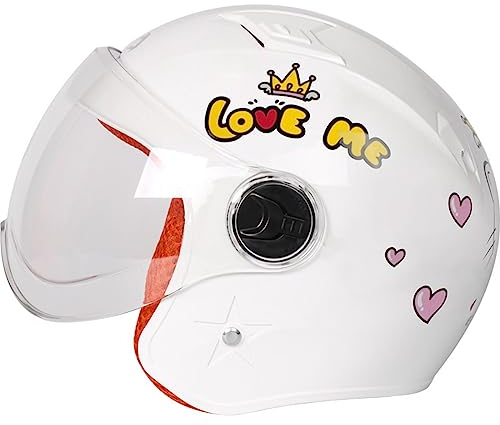 Kinder-Motorradhelm, DOT-Zugelassenes ABS-Material, EPS-Pufferschicht, Kopfumfang 52–56 cm, Geeignet Für Kinder Im Alter Von 5–16 Jahren C