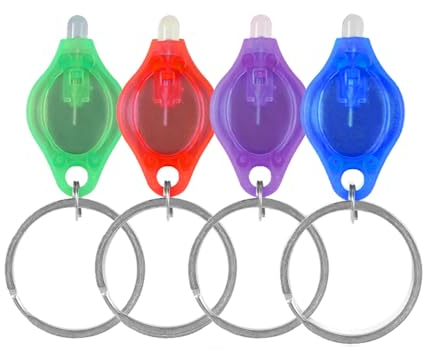 MODOAO Mini LED UV Schlüsselanhänger Schwarzlicht Taschenlampe UV Urindetektor für Hunde (4Pcs Color)