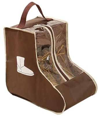 Stövel Storage Bag - Bärbar Förvaringsväska för Stövlar, Hög Dammtät Bärväska Med Handtag - Dammpåsar För Stövlar, Skyddsväska, Armvärmare, A-linje Brun, riferimento alla descrizione, Se