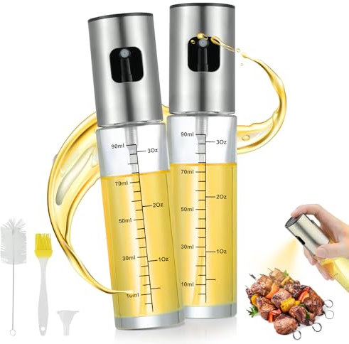 HDRNT Lot de 2 Pulvérisateurs d'Huile pour Friteuse à Air Chaud - 100 ml - Vaporisateur d'Huile d'Olive