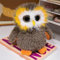 Ueiwffzo Eule Plüschtier, Eule Kuscheltier, Simuliert Stofftier Weiche Tierpuppe,l Kuscheltiere Weiche Plüsch Puppe Plüschtiere Geschenk für Kinder (Braun,20cm)