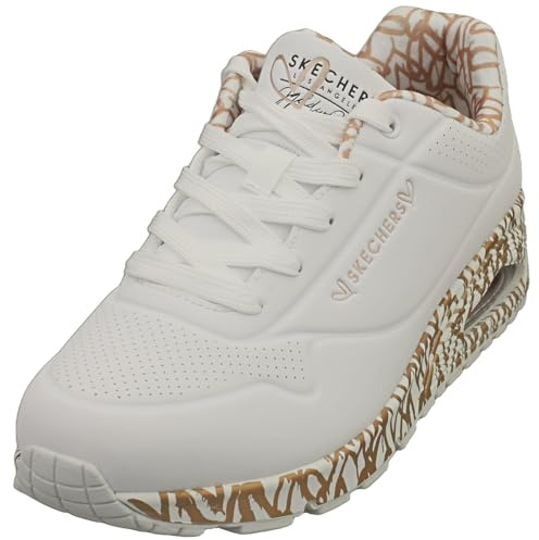 Skechers Women's Uno Love Sneaker, Blanc, 39.5 EU