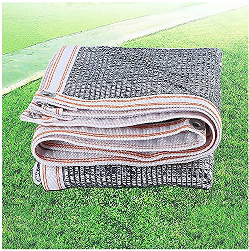Parasole riflettente da giardino con rete in lamina di alluminio 70% riflettività traspirante e morbido telo solare per serra, prato e piante, telo ombreggiante bianco con occhielli (dimensioni: 3 ×