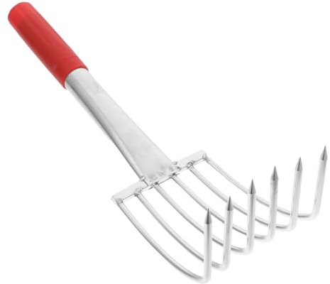 NULYLU Rastrillo De Acero Inoxidable para Recolección De Conchas y Mariscos Herramienta Multifuncional para Jardinería La Playa para Excavar y Cosechar Diseño Único