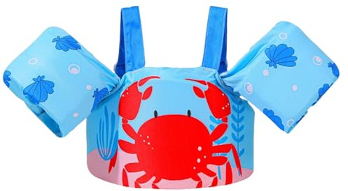 Gilet de Natation Réglable pour Enfant, Flottants Gilet de Flottaison de Style Veste pour 22-60 Lbs Garçons et Filles 2-7 Ans