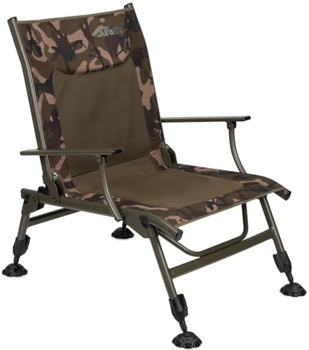 Fox Duralite Recliner Carp Fishing Camo Khaki Arm Chair CBC121