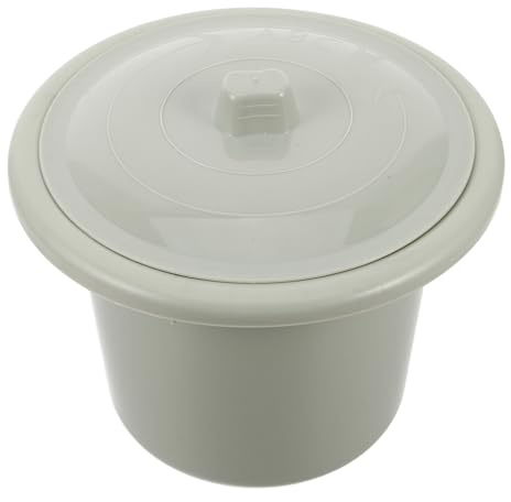Yardenfun Orinal para Adultos con Tapa, Urinario de Emergencia de Plástico Resistente, Bacinilla Portátil Unisex Color Verde Azul, Gran Capacidad para Uso Nocturno y Cuidado