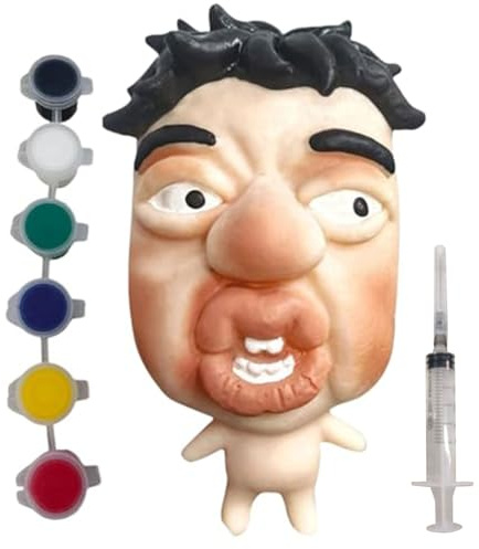 CHANGYUE Pimple Toy, Återfyllningsbart ansikte Pimple Toy, Realistiska sensoriska leksaker Roliga klämleksaker för resor hemmakontor (B)