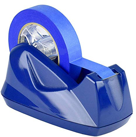 Acrimet Desktop Tape Dispenser Jumbo Size, Non-Skid Base, Plastic Deep Blue