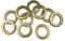 Stoffösen für Stoffloch Ø 40 mm, verwendbar für alle Stoffstärken, 10 Stück, Kunststoff, Messing matt lackiert