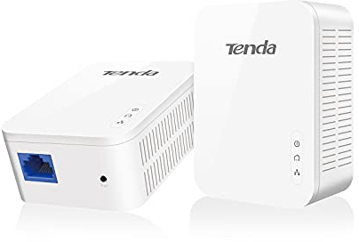 Tenda PH3 Kit Powerline, AV1000 Powerline Adapter, 1 Porta Gigabit, Plug and Play, HomePlug AV2, Adatto Per Telecamera, IPTV, Xbox
