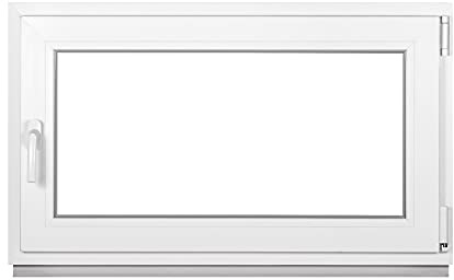 Komforta - Ventana de plástico premium para sótano, 1000 x 650 mm, 1000 x 650 mm, 100 x 65 cm, doble acristalamiento, DIN derecho, función giratoria
