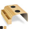 Tuko Sofatablett Armlehne Flexibel Bambus mit Getränkehalter & Fächern - Premium Sofa Ablage Sofabutler Holztablett Sofa Tablett Butler Auflage Tisch Couch Ablage Lehne für Sofalehne - Natur