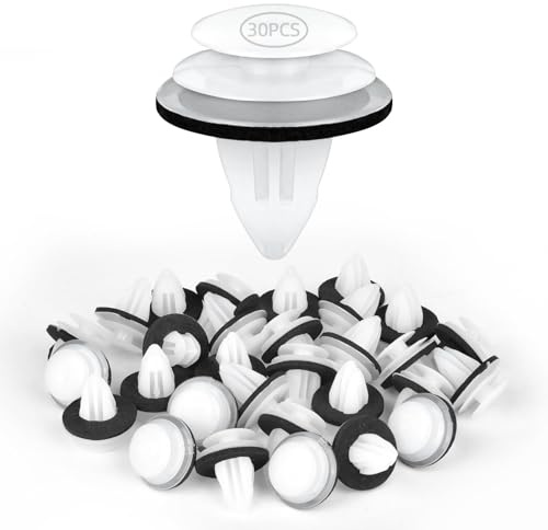 URAQT Clip de Fixation de Voiture, 30PCS Universal Retenue Vehicle Clips Rivets en Plastique, Fixation de Carrosserie Garniture de Voiture pour Auto Voitures Panneaux de Portes