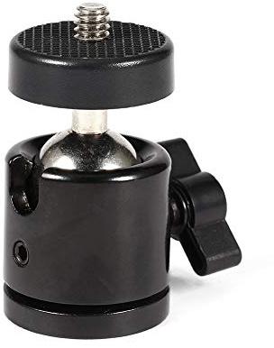 Cabeza de 360 grados, cabeza, cabezales de trípode de metal, carga máxima de 2,5 kg para trípode de cámara de 1/4 para soporte de flash de 3/8