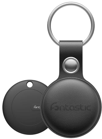 Fontastic FonTag Smart Finder – Schlüsselfinder mit App iOS kompatibel, Bluetooth Tracker inkl. Alarm-Funktion, Peilsender Mini, Schlüssel Tracker wetterfest (Schlüsselfinder mit Anhänger Schwarz)