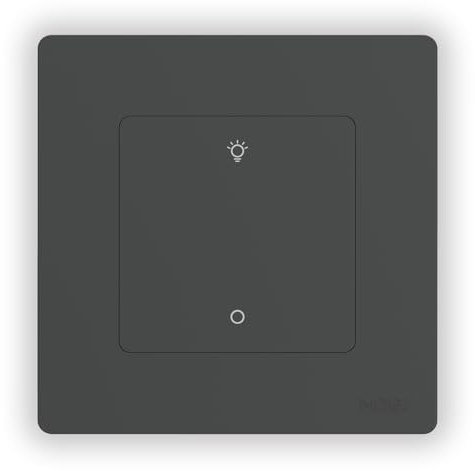 MOES ZigBee Dimmer Switch for Dimmable LED Incandescent Halogen, Smart Timer Remote Control, Work with Alexa Google Assistant, Tuya ZigBee Hub Required, 1 Gang Nickel Black