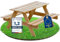 ITA Kindersitzgarnitur aus Holz - Kinder Picknicktisch mit 2 Bänken - Kinder Sitzgruppe für Indoor & Outdoor - Qualität direkt vom Hersteller - Made in EU, Farbe:Natur