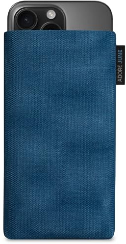 Adore June Classic Azul-Océano Funda Compatible con iPhone 16 Pro MAX 2024, Material Resistente Efecto Limpiador de Pantalla