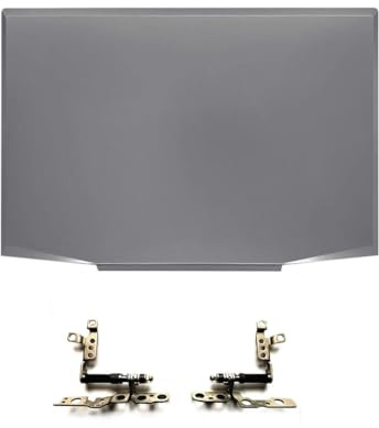 WANGHUIH Gray LCD Back Cover Top Lid + Screen Hinges Compatible with HP ZHAN 99 G1 ZBook 15v G5 TPN-C134 Laptop