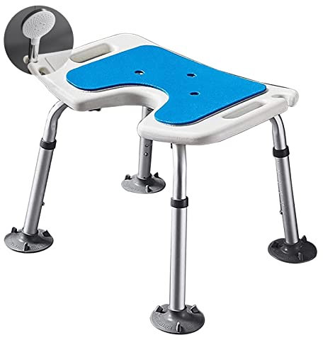 Sillas de ducha para personas mayores para cabina de ducha, taburetes y bancos de ducha para ducha interior, pies ajustables con asa y soporte para cabezal de ducha para bañera, asiento de baño e