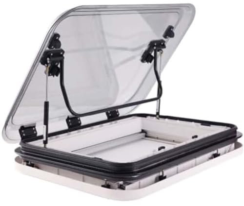 Roof Vent Hatch with LED Light - Replacement Skylight for Caravan and Motorhome Roof Window - Durable and Functional Camper Roof Accessory