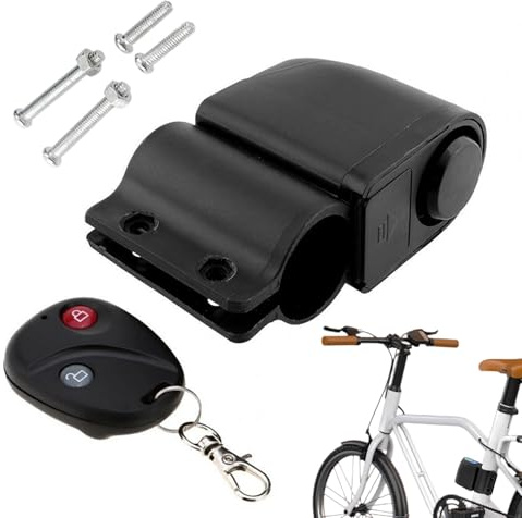 Bicycle Alarm with Remote - Wireless Anti-Theft Ebikes Alarm System | Loud Motion Sensor Alarm Remote for Electric Scooter, Motorcycle, Bicycle, Vehicle Vibration Alert, Outdoor Security Siren